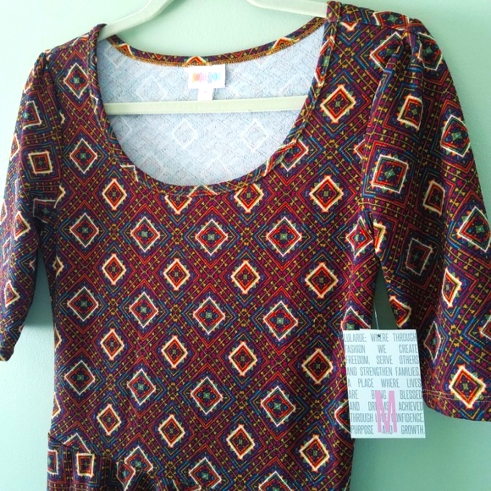 LuLaRoe | Nicole Dress L🍃gorgeous fall colors🍁🍃 - Picture 3 of 8